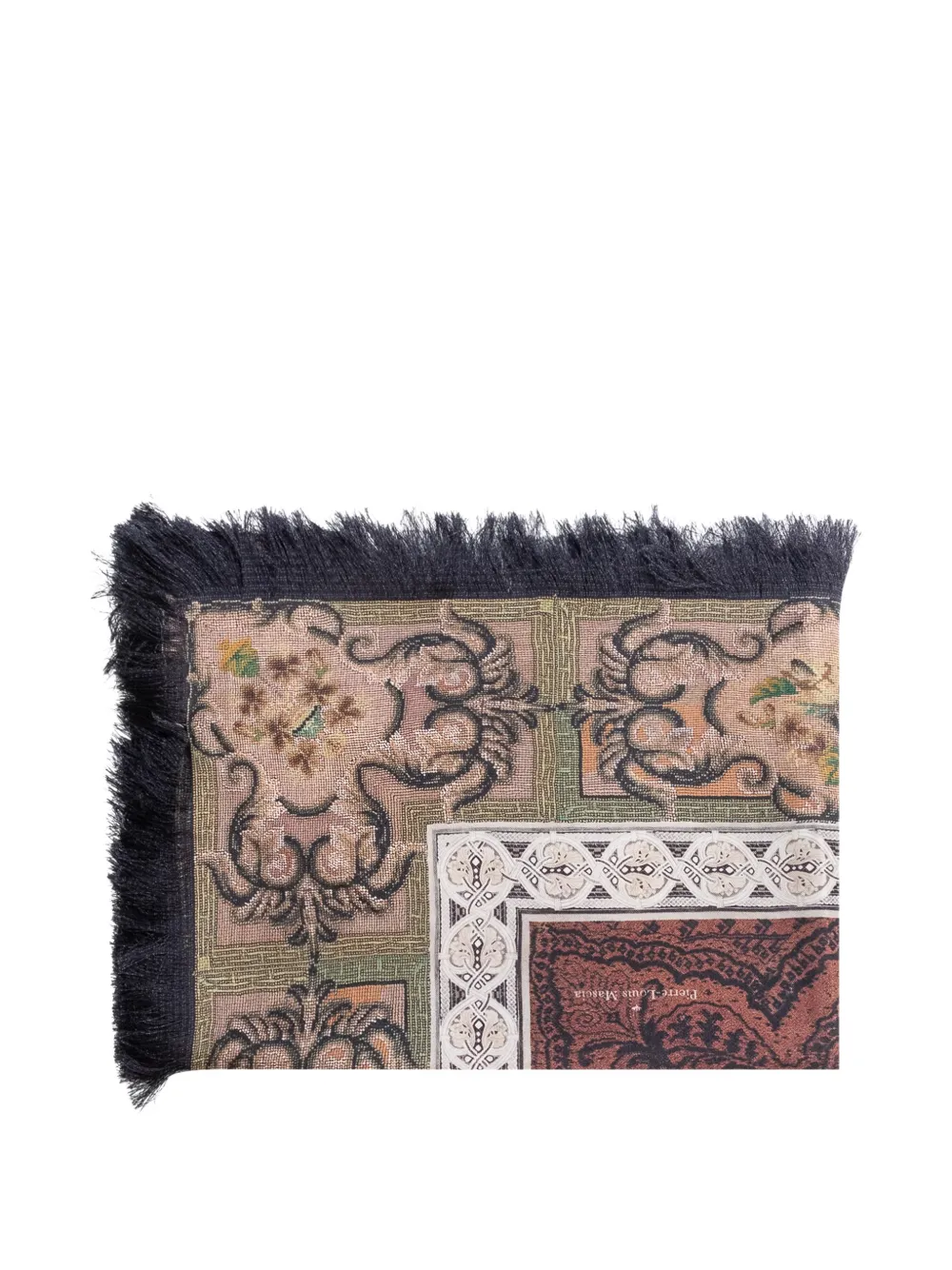 Pierre-Louis Mascia fringe-trim silk scarf - Toni neutri