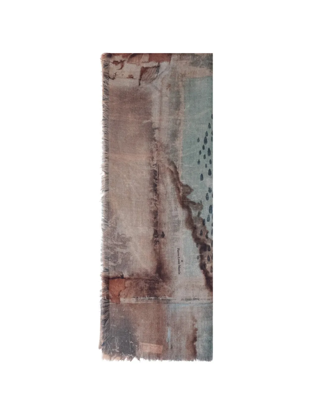 Pierre-Louis Mascia Euclide/S frayed wool scarf - Toni neutri