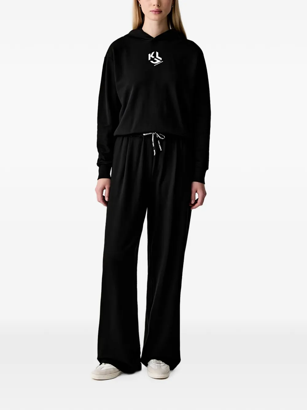 Karl Lagerfeld Jeans Hoodie met logoprint Zwart