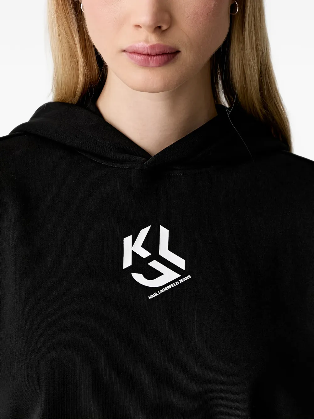 Karl Lagerfeld Jeans Hoodie met logoprint Zwart