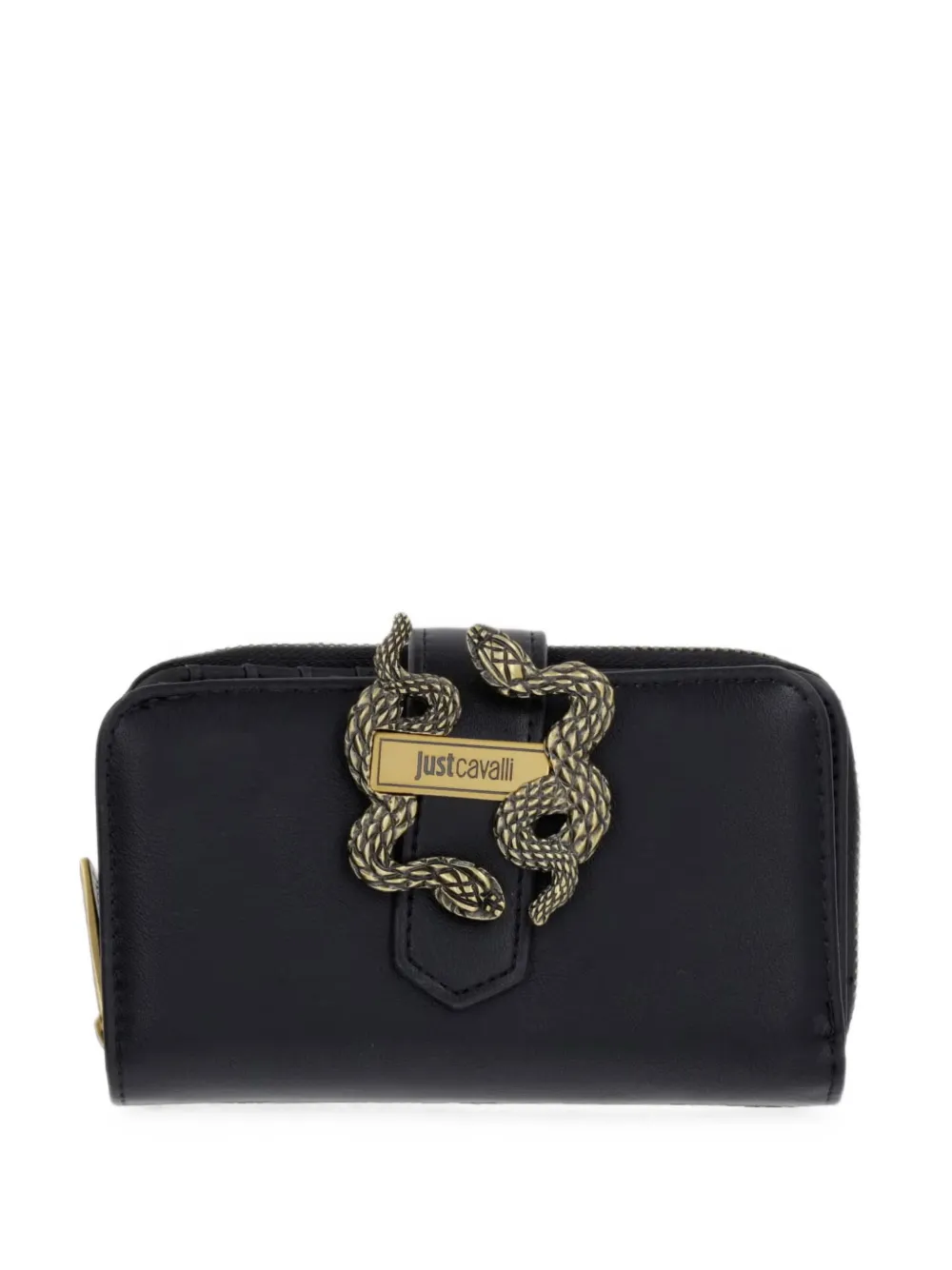 Just Cavalli Iconic Snakes logo-plaque wallet - Nero