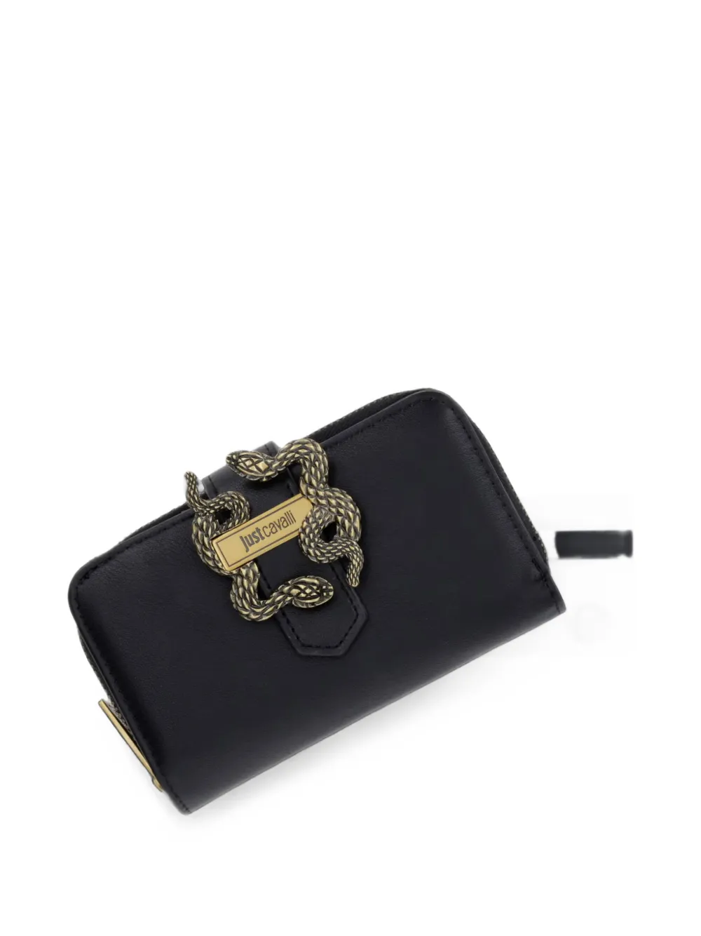 Just Cavalli Iconic Snakes portemonnee met logo-plakkaat Zwart
