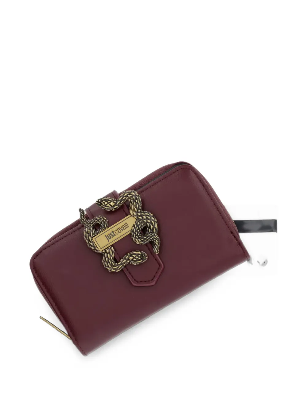 Just Cavalli Iconic Snakes portemonnee van imitatieleer Rood