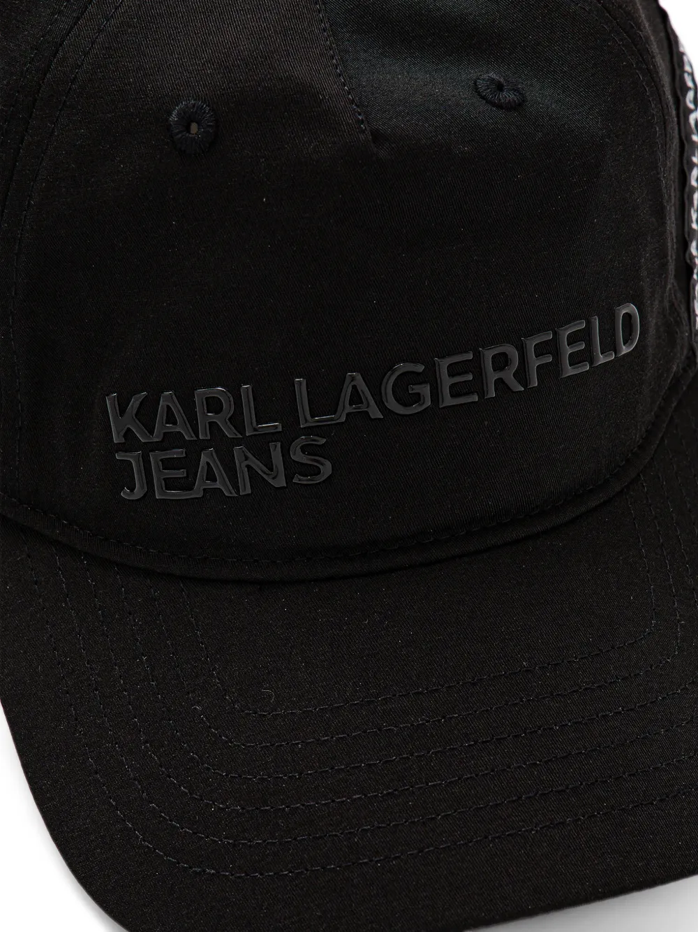 Karl Lagerfeld Jeans logo-embossed baseball cap Zwart