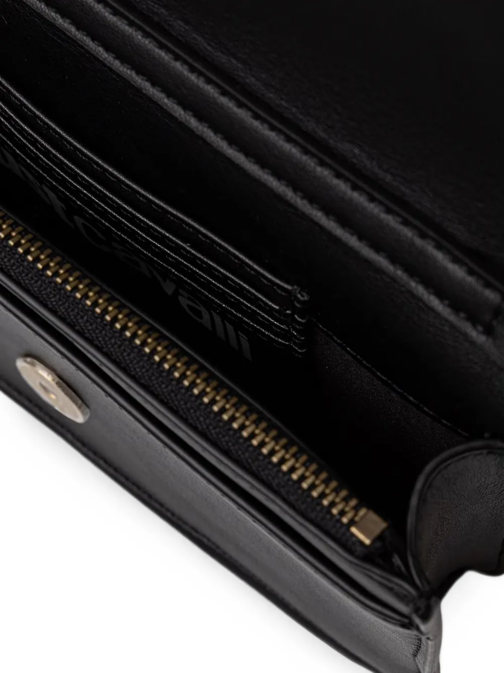Just Cavalli Mini-tas met slangen-plakkaat Zwart
