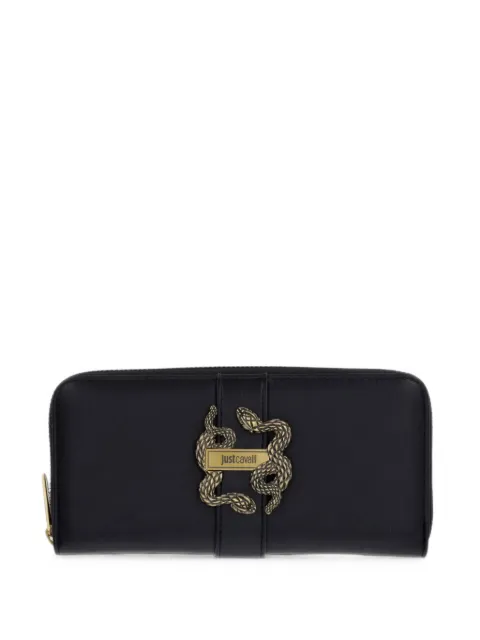 Just Cavalli Iconic Snakes logo-plaque wallet