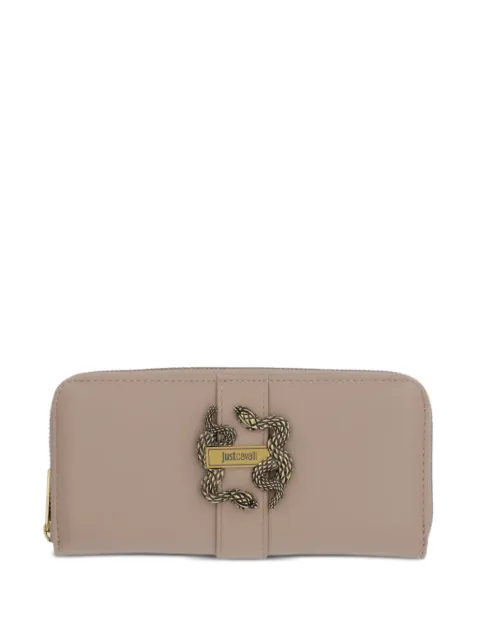 Just Cavalli snake-plaque zip-around wallet