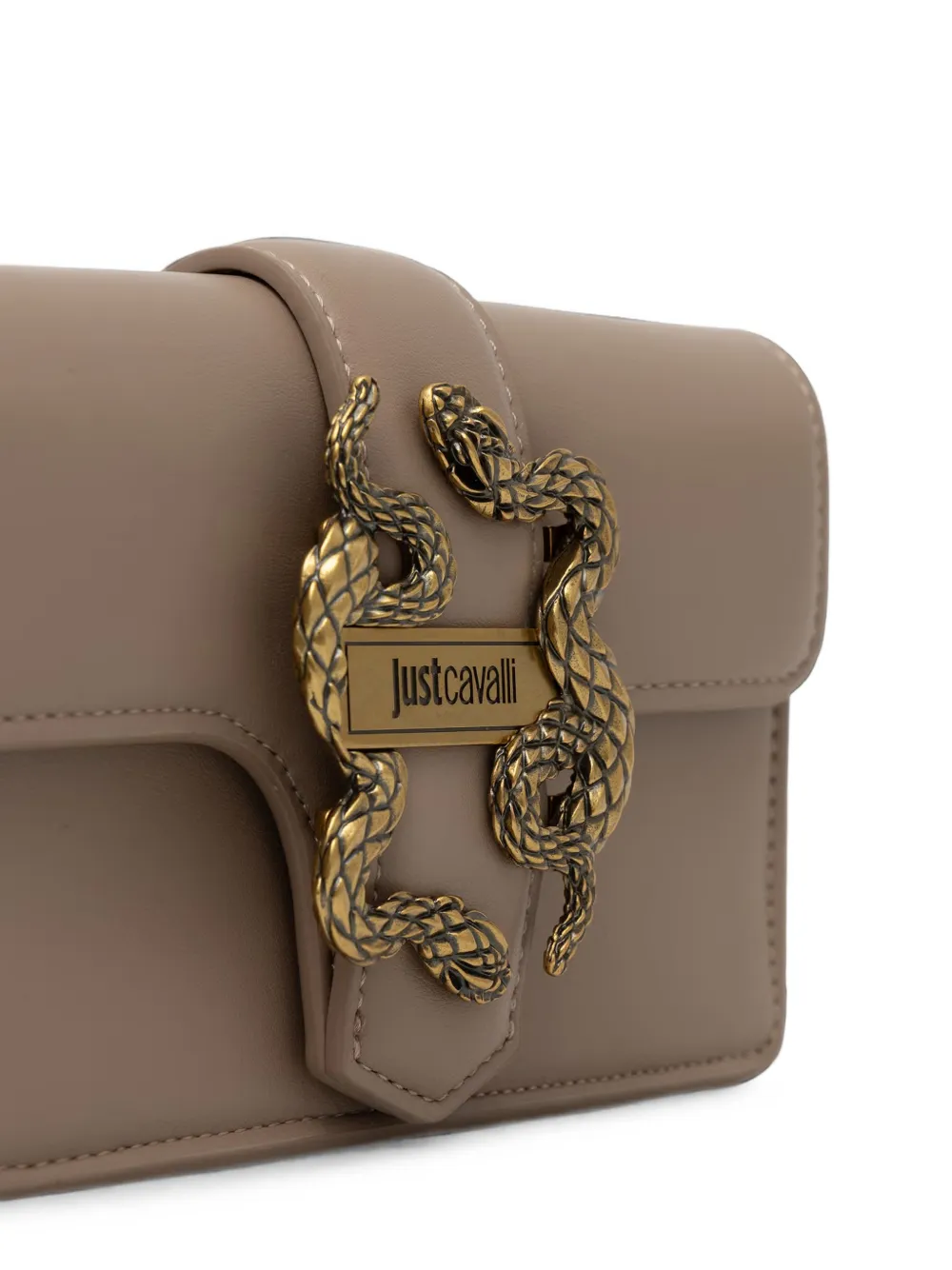 Just Cavalli Iconic Snakes crossbodytas Bruin