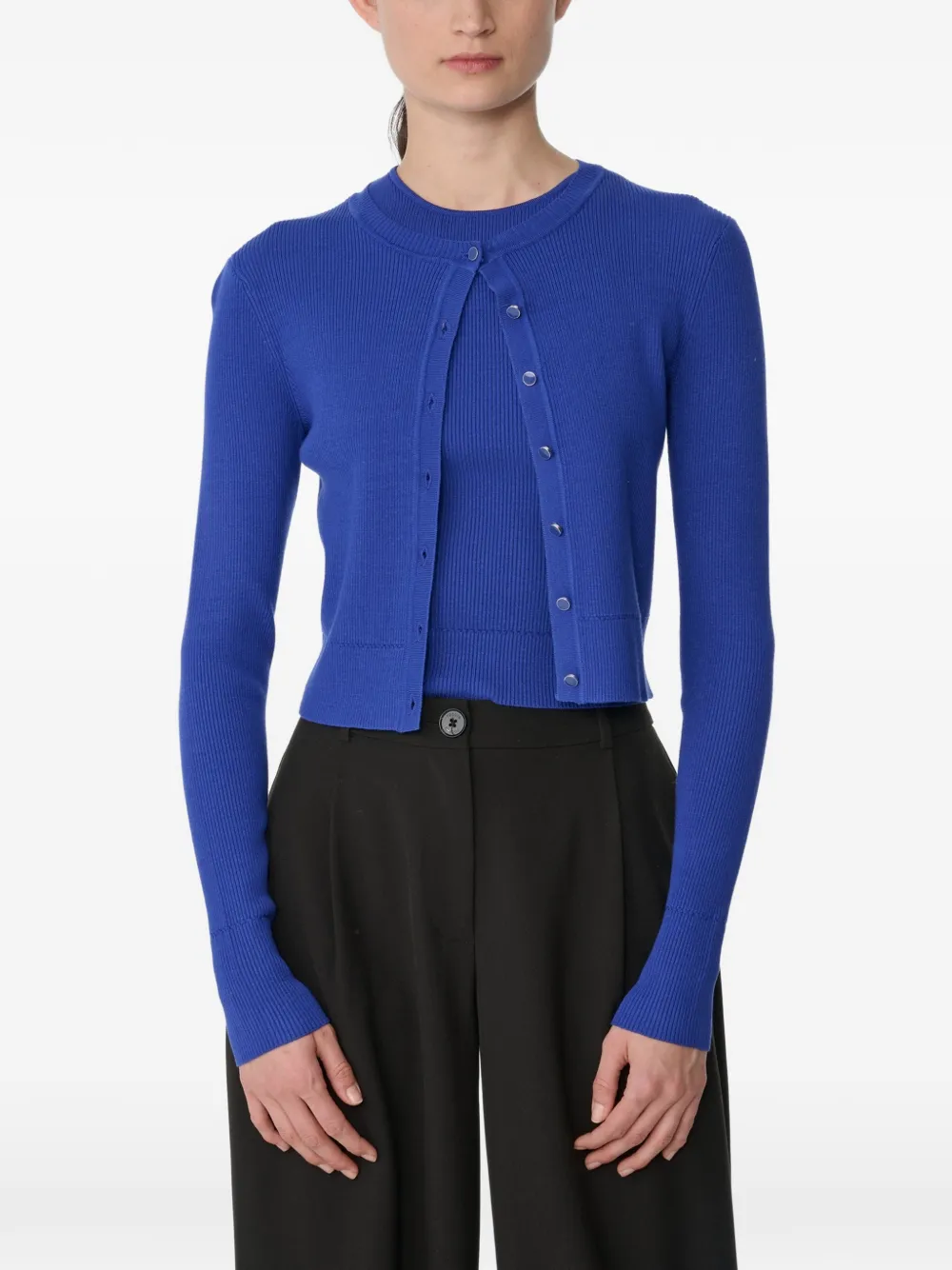 Toccin Zoe cropped vest Blauw