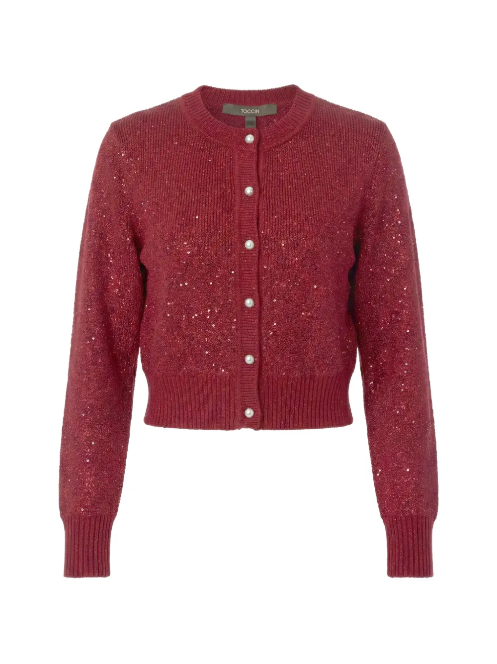 Toccin Mollie sequin-embellished cardigan - Rot