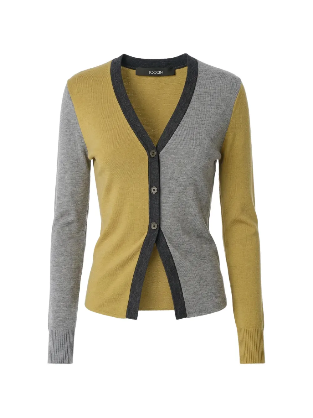 Toccin Ottilie colour-block V-neck cardigan - Gelb