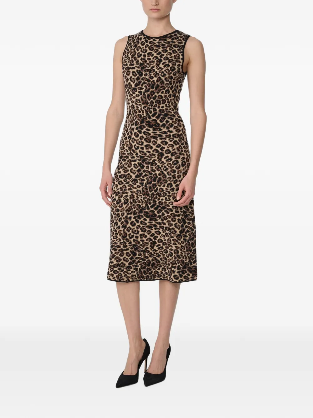 Toccin Alessia leopard-print A-line midi dress
