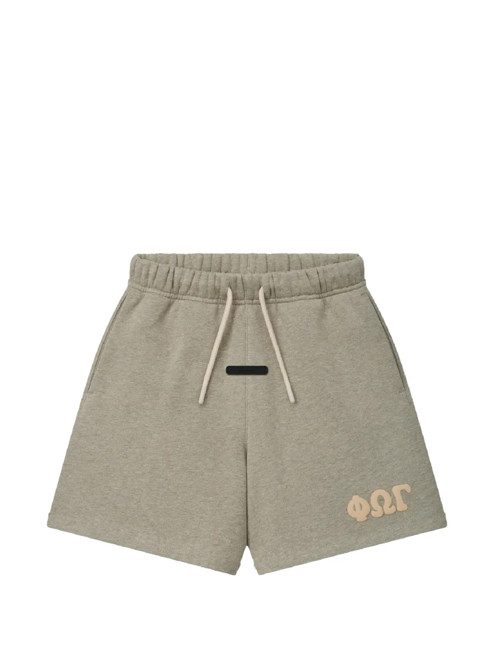 FEAR OF GOD ESSENTIALS KIDS Classic logo-patch shorts - Grigio