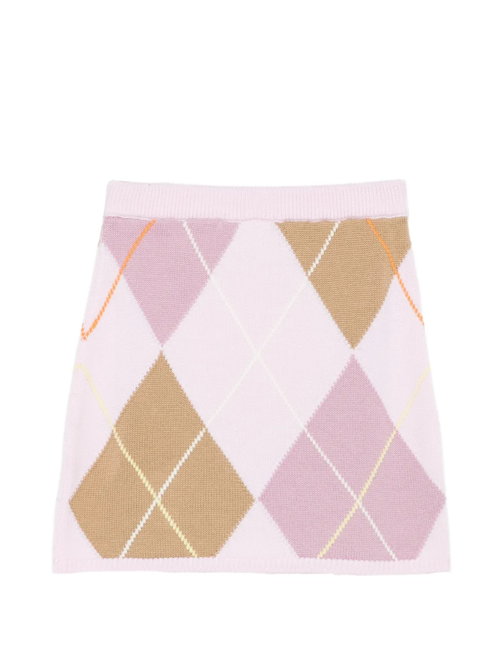 Fendi Kids Rok met argyle FF-logo Roze