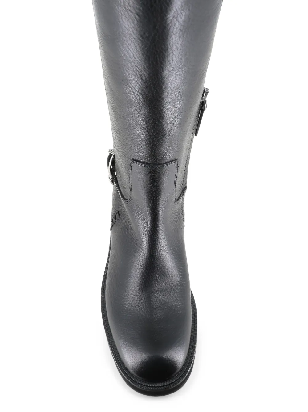 Sartore buckled leather boots Zwart
