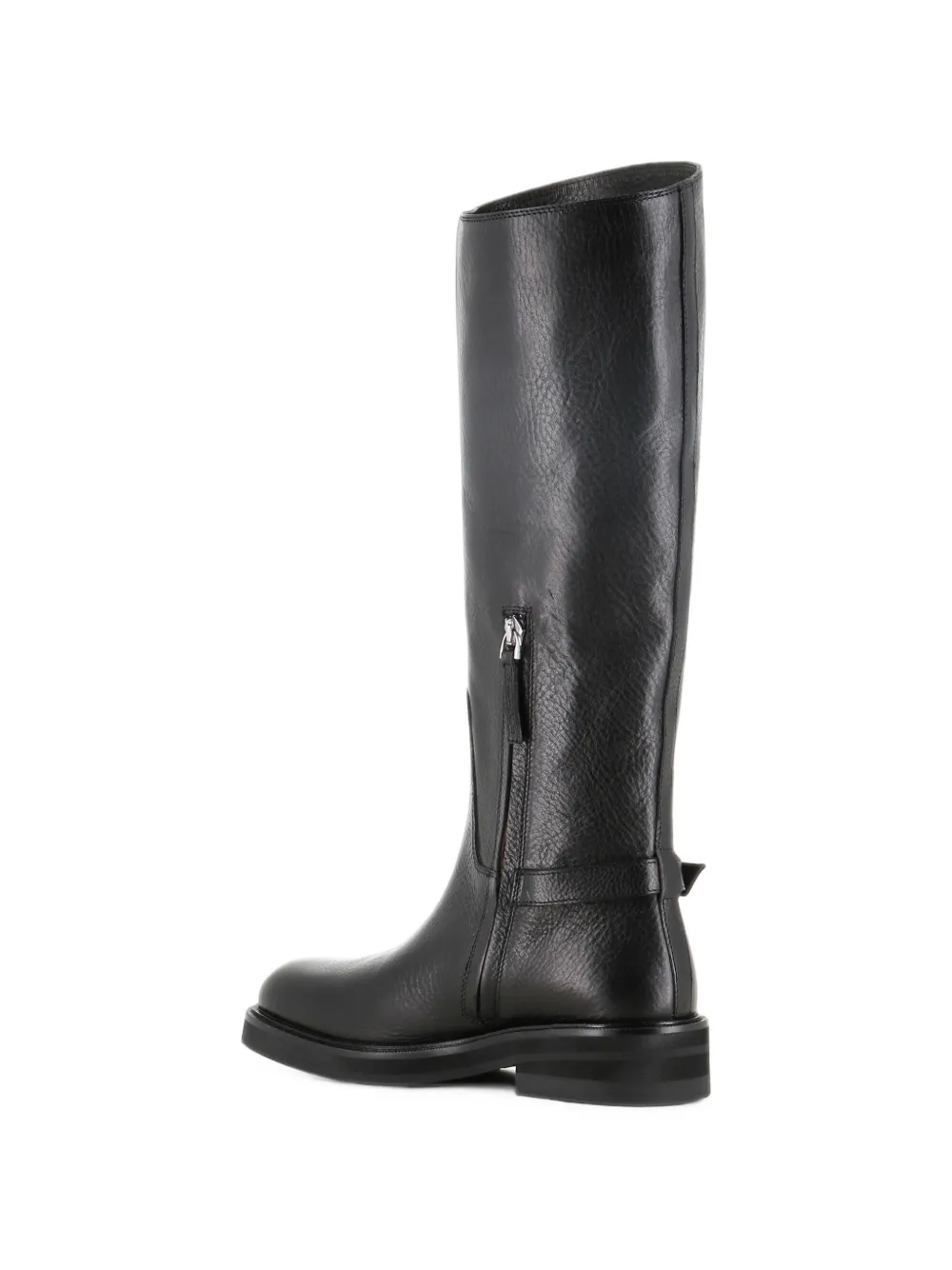 Sartore buckled leather boots Zwart