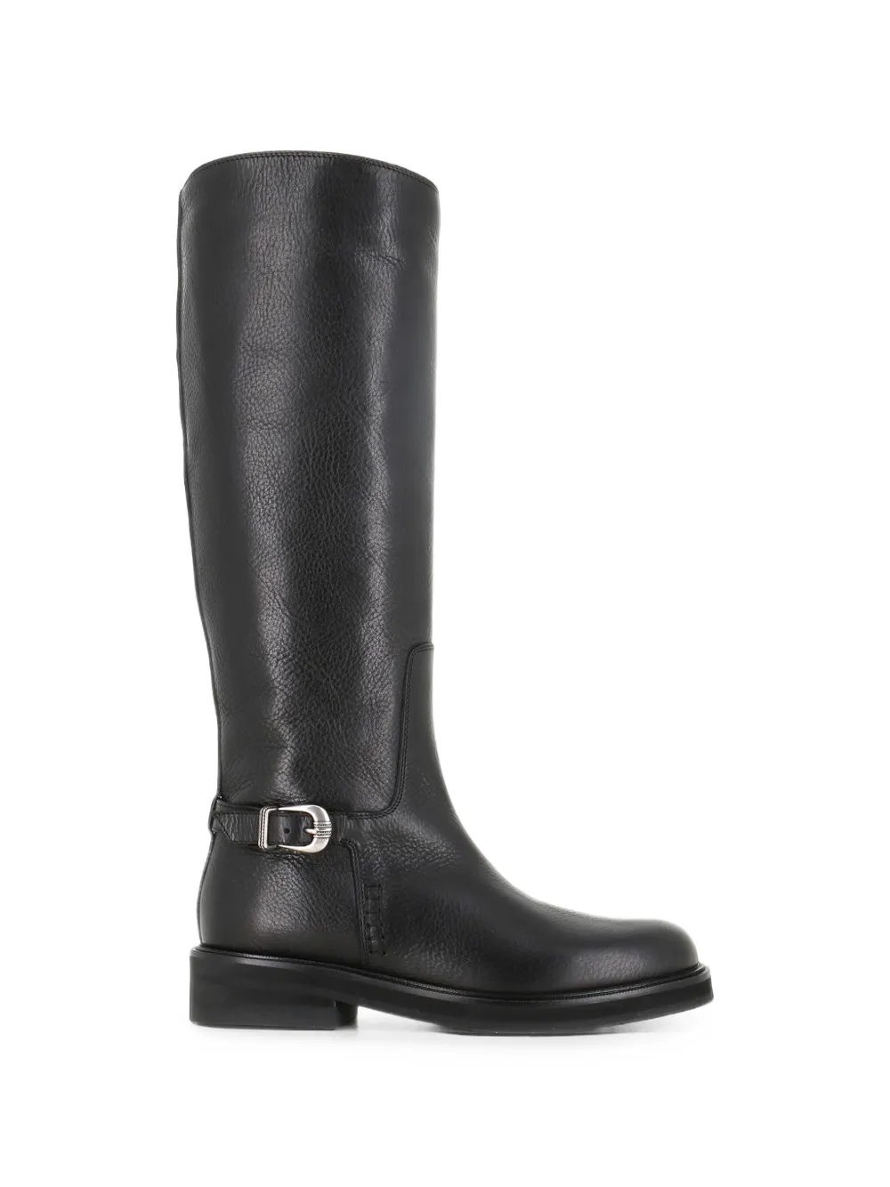 Sartore buckled leather boots Zwart