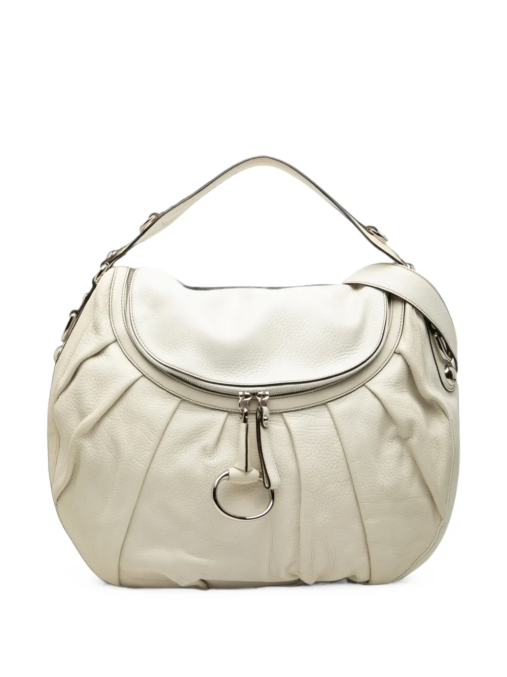 Gucci Pre-Owned 2000-2015 Icon Bit Satchel-Tasche aus Kalbsleder - Weiß