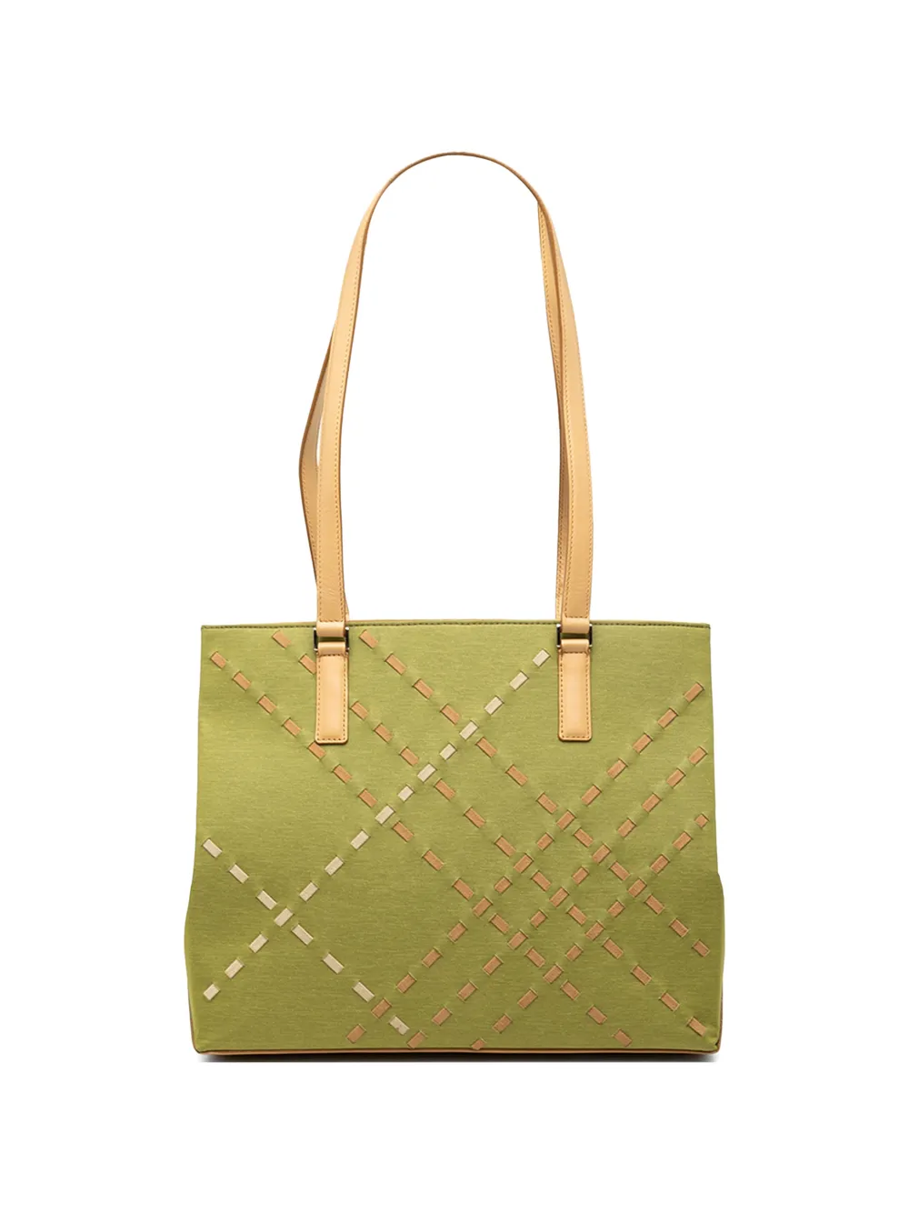 Burberry Pre-Owned Borsa tote in tela con motivo Supernova Check 2000-2017 - Verde