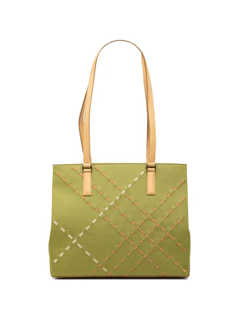 Burberry Pre-Owned 2000-2017 Stitched Supernova Check Canvas tote bag