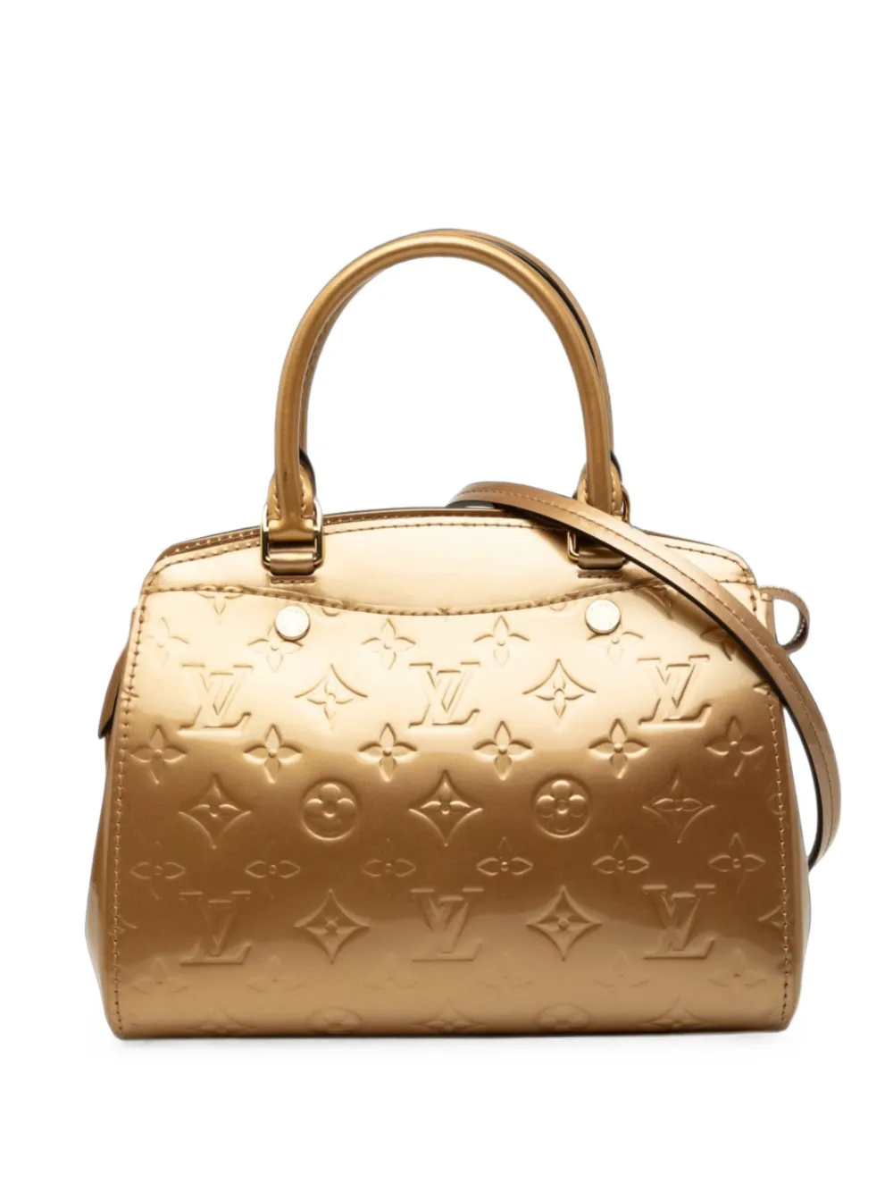 Louis Vuitton Pre-Owned 2015 Monogram Vernis Brea PM satchel - Gold