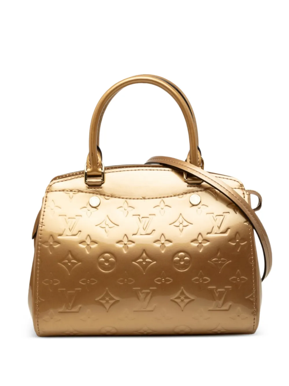 Louis Vuitton Pre-Owned 2015 Monogram Vernis Brea PM satchel - Gold