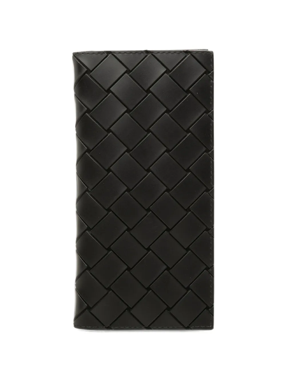 Bottega Veneta Pre-Owned 2012-2026 Calfskin Intrecciato Bifold Wallet long wallets - Nero