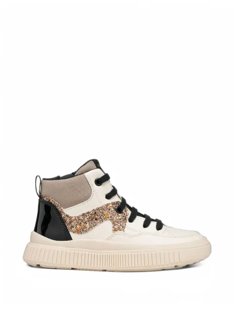 Geox Kids baskets montantes Laquinny à détail pailleté