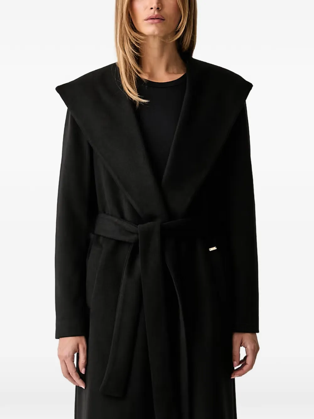 FRACOMINA belted hooded coat