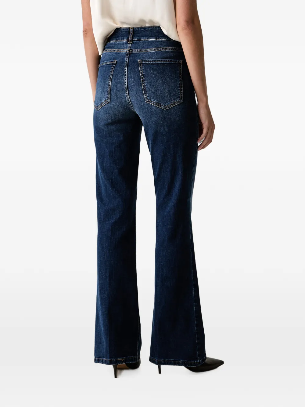 FRACOMINA Flared jeans verfraaid met logo Blauw