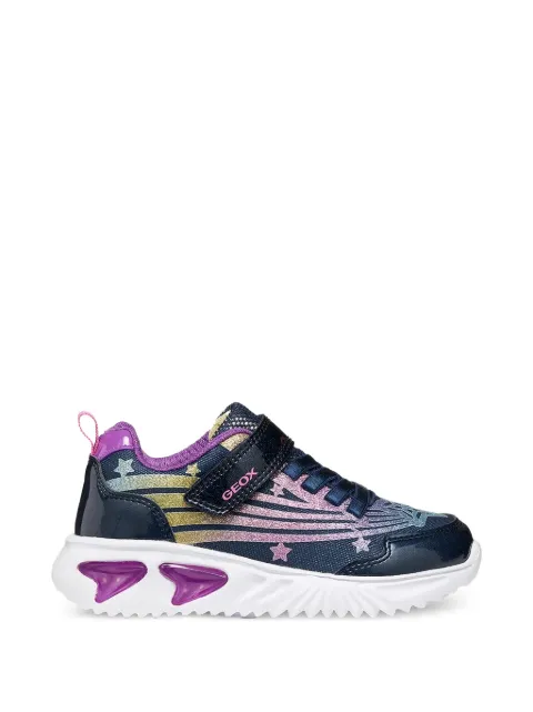 Geox Kids Assister glitter-detail star-patch sneakers