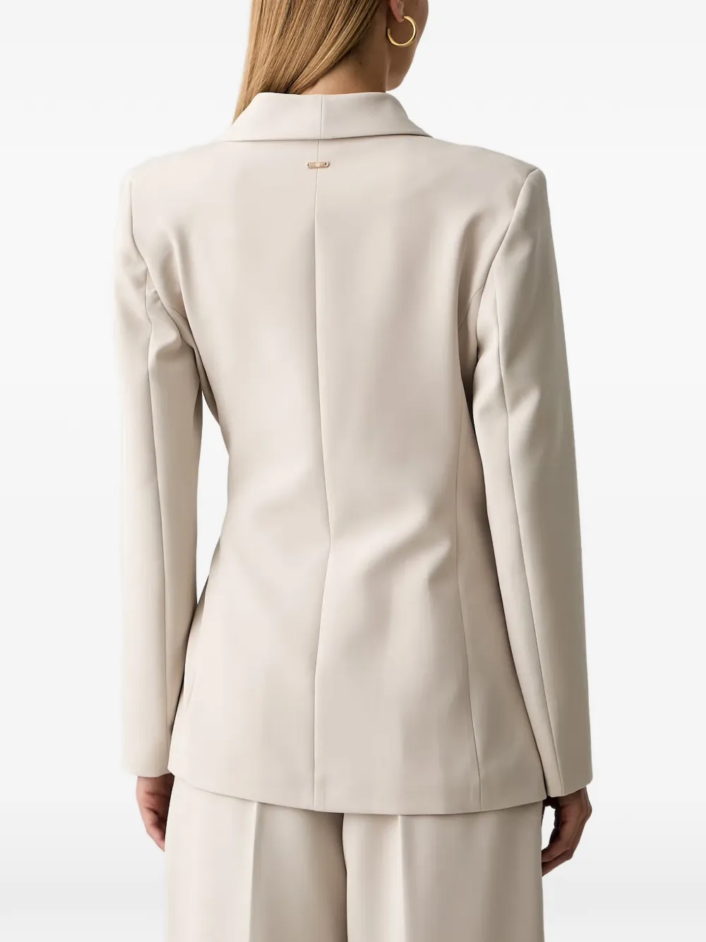 FRACOMINA wrap-style side-tie blazer Beige