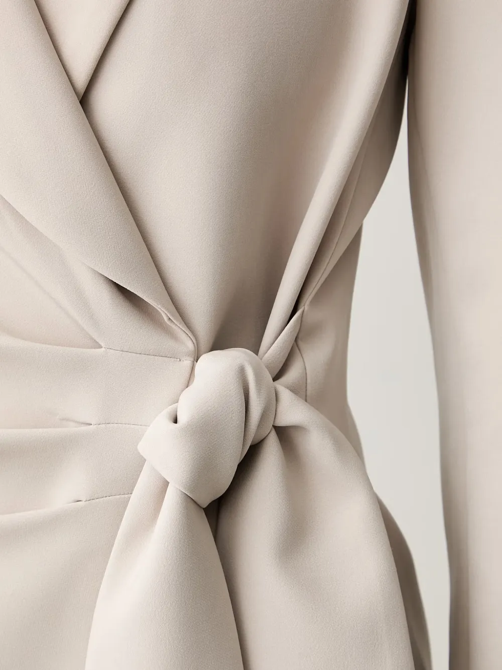 FRACOMINA wrap-style side-tie blazer Beige