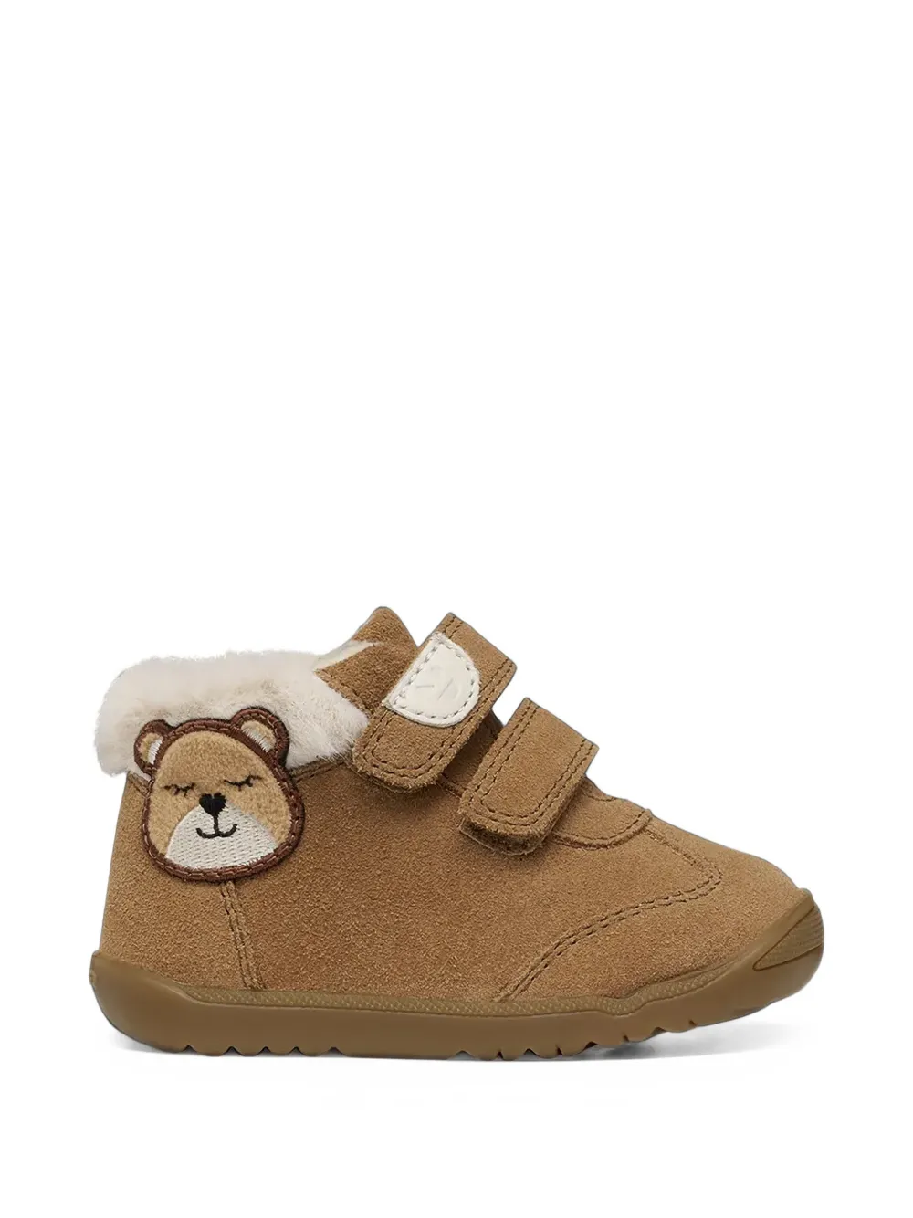 Geox Kids Macchia bear-patch touch-strap ankle boots - Marrone
