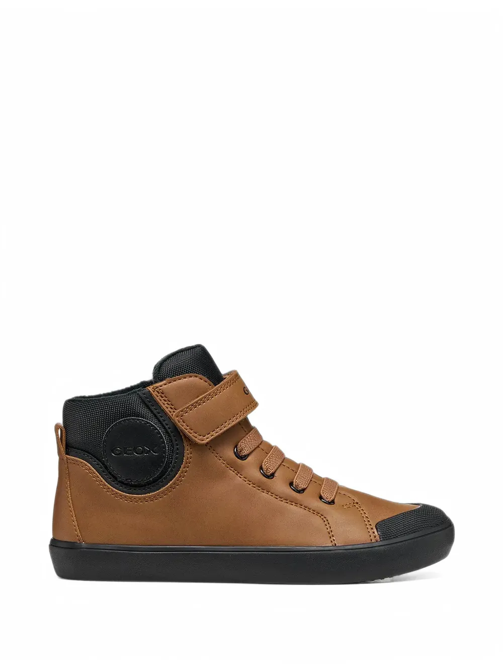 Geox Kids Gisli ankle touch-strap trainers - Marrone