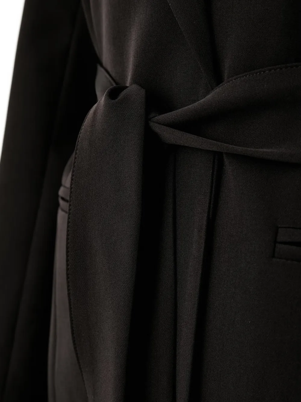FRACOMINA Blazer met gekerfde revers en ceintuur Zwart