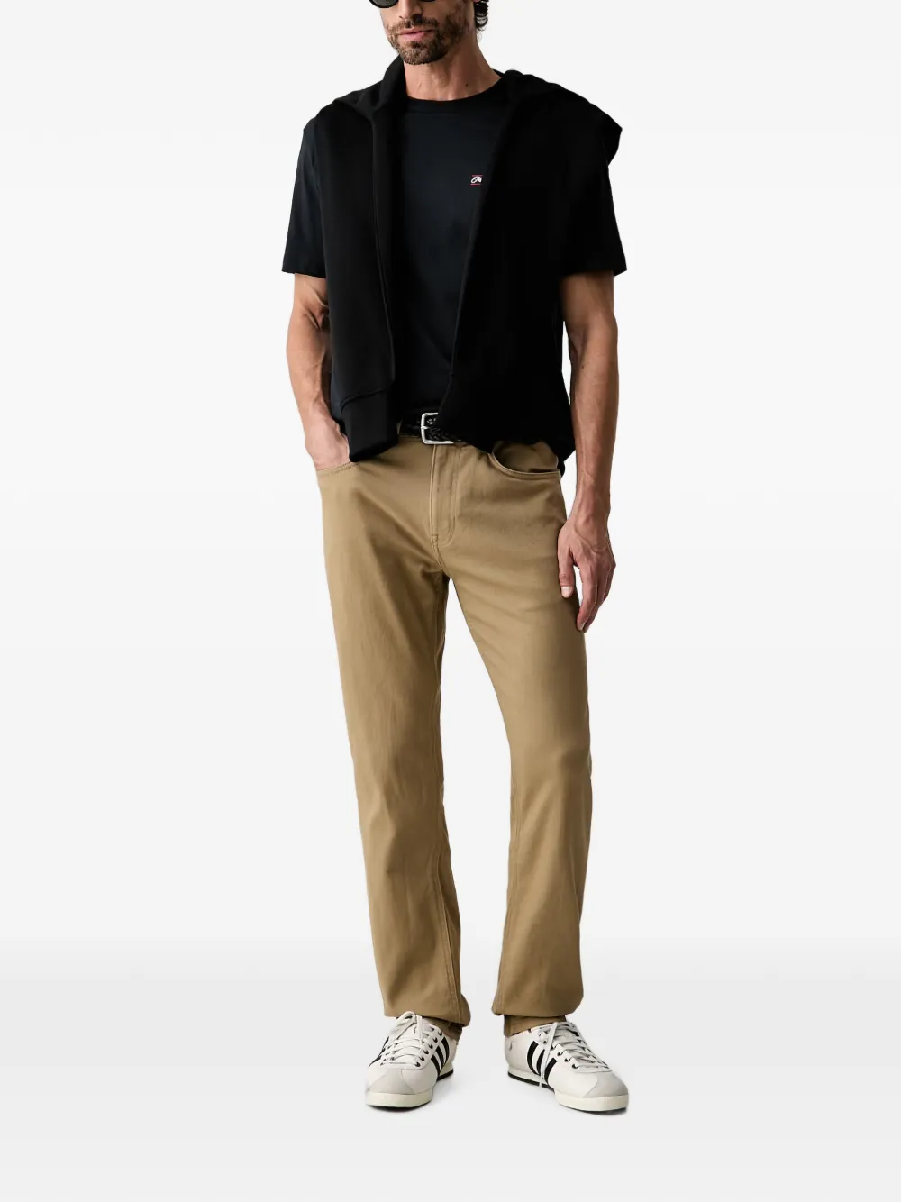 Gant Sweater met geborduurd logo Zwart