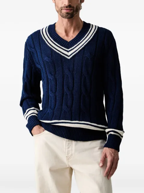 Gant cable-knit V-neck sweater