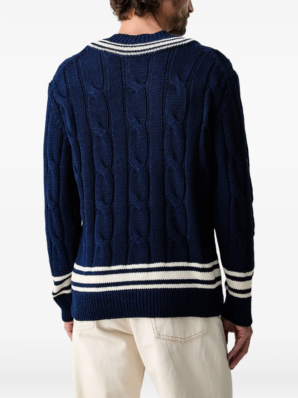 Gant Kabelgebreide trui Blauw