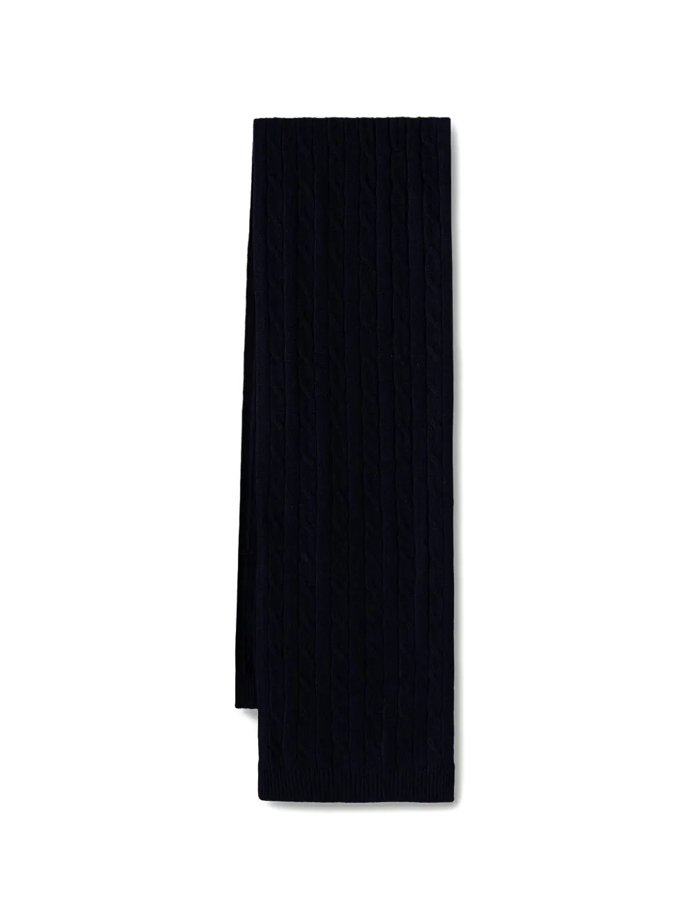 Gant Cable-knit Scarf In Black