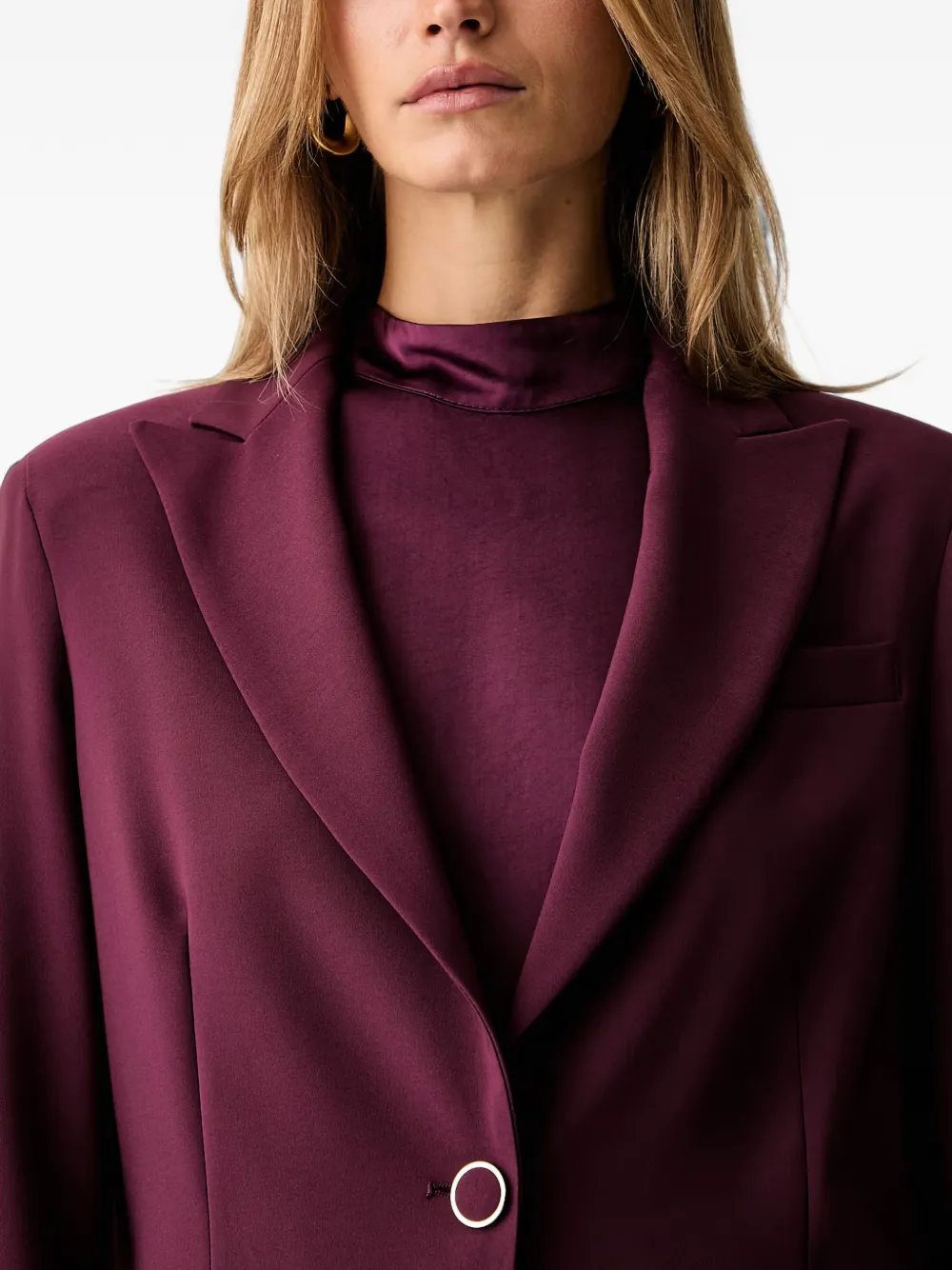 FRACOMINA Blazer met enkele rij knopen Rood