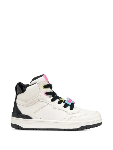 Geox Kids Washiba bead-embellished high-top sneakers