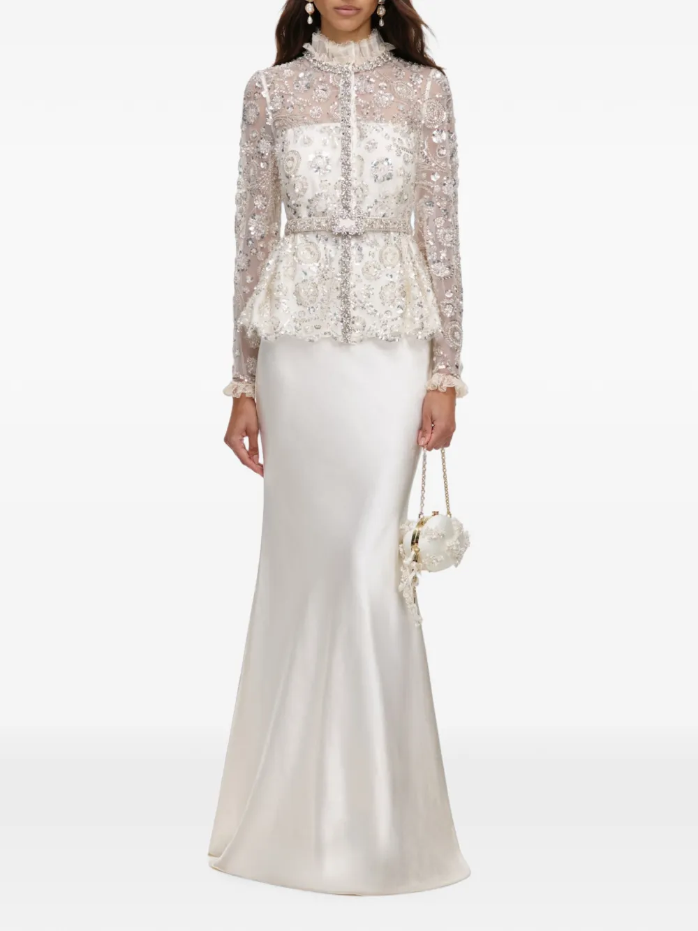 Self-Portrait sequin-embellished maxi dress
