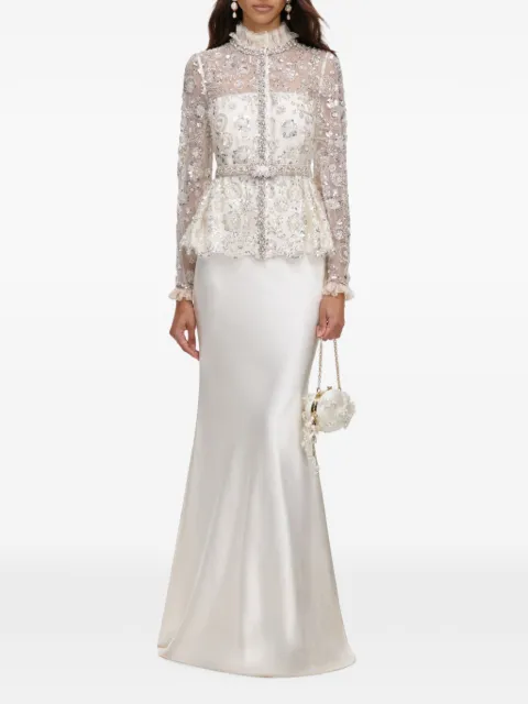 Self-Portrait sequin-embellished maxi dress