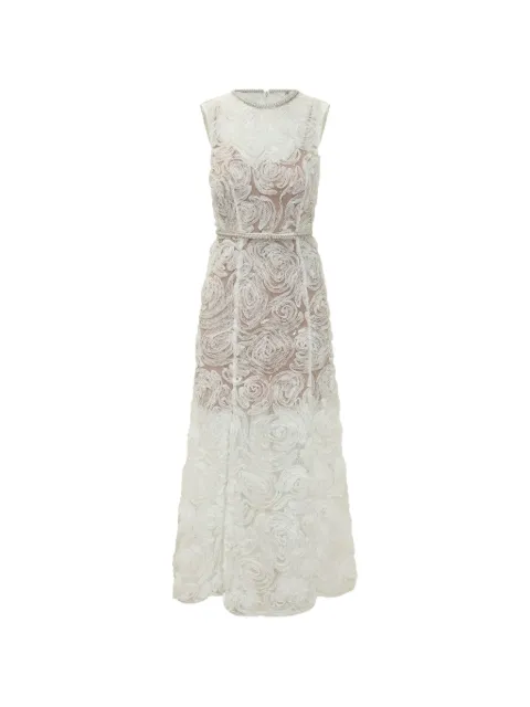 Self-Portrait floral-lace mermaid-hem maxi dress