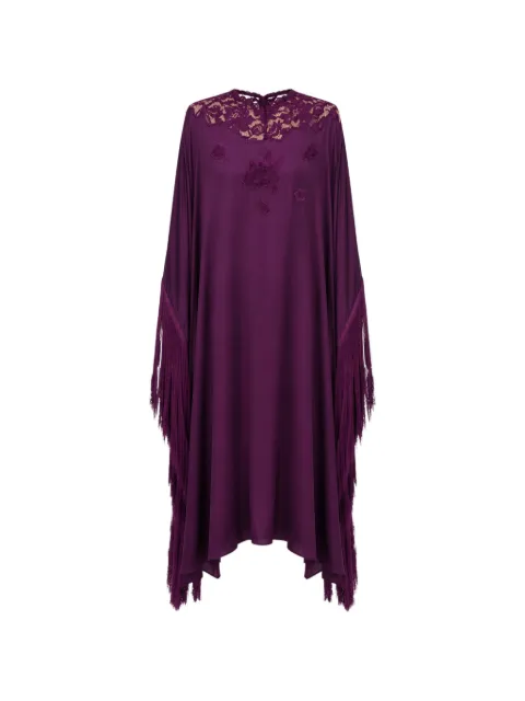 Self-Portrait fringed kaftan
