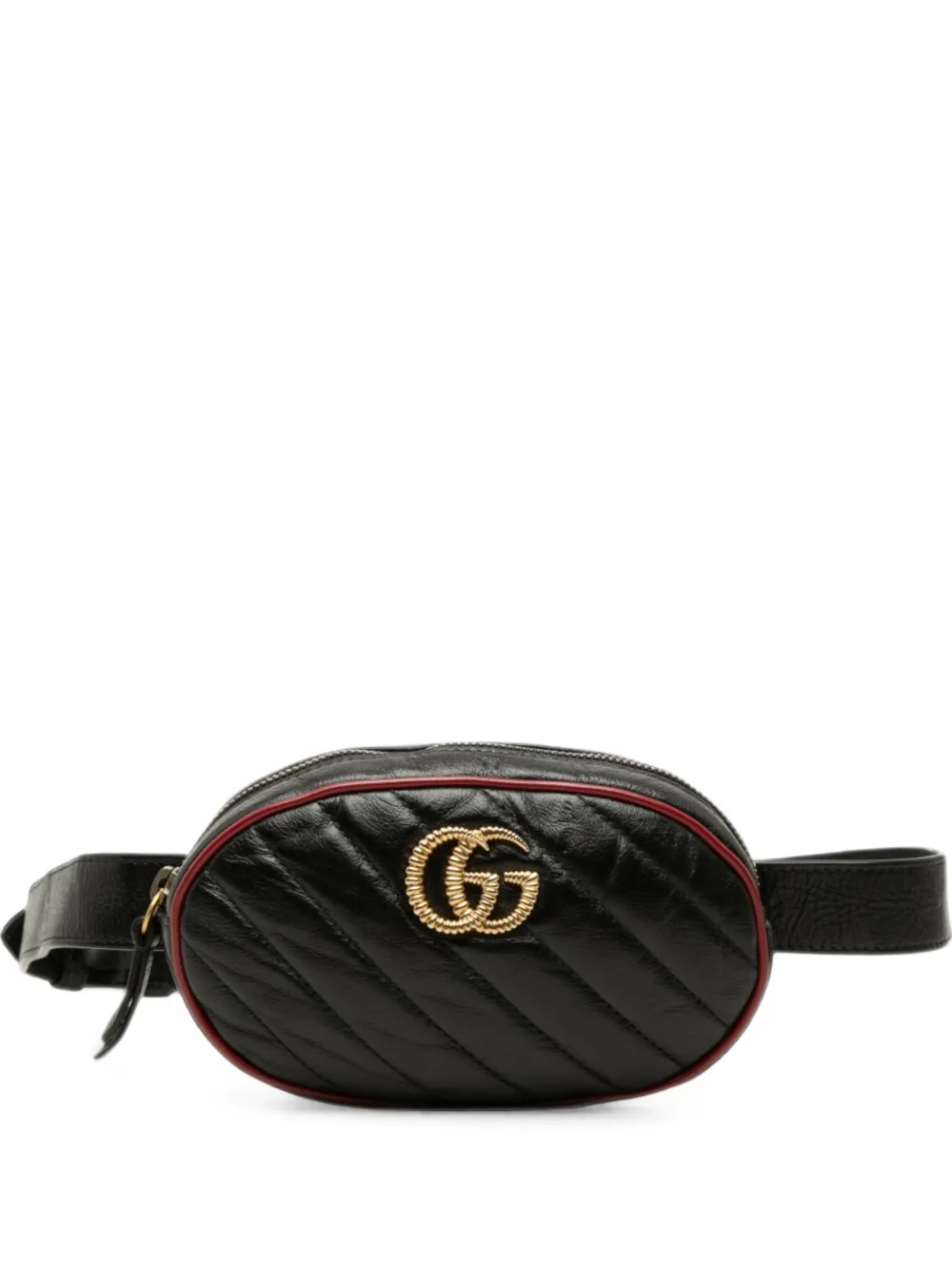 Gucci Pre-Owned 2016-2026 GG Marmont Matelasse Calfskin Torchon belt bag - Nero