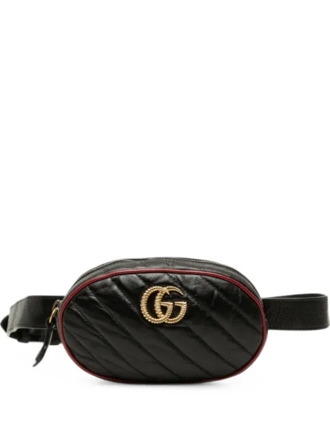 Gucci Pre-Owned cangurera Torchon GG Marmont de piel de becerro en Matelasse 2016-2026