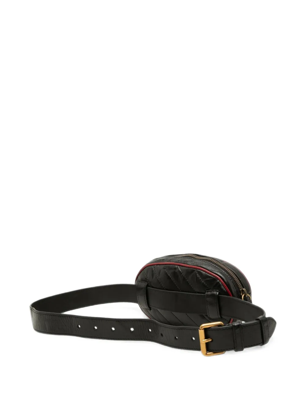 Gucci Pre-Owned 2016-2026 GG Marmont Matelasse kalfsleren heuptas Zwart
