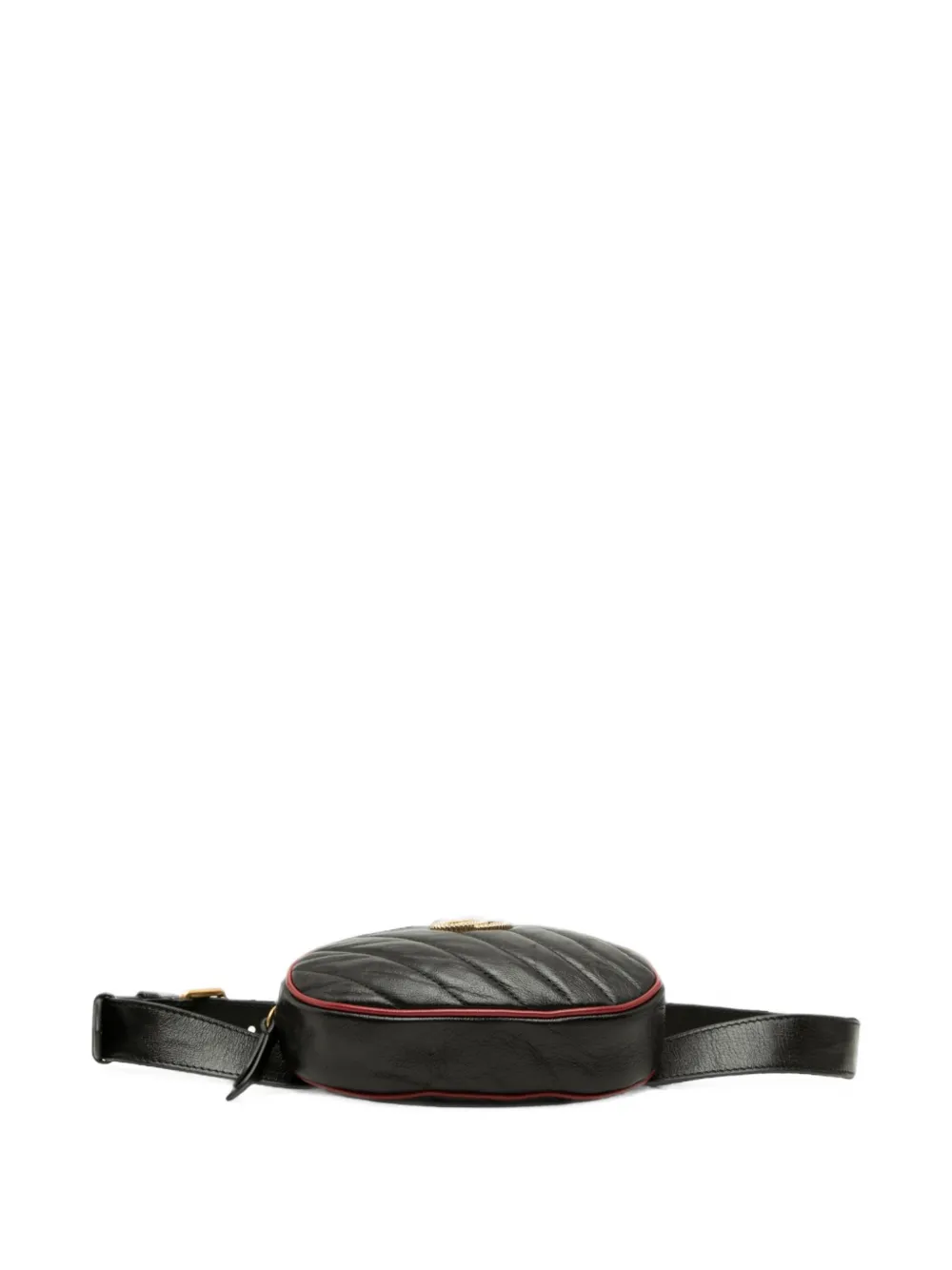 Gucci Pre-Owned 2016-2026 GG Marmont Matelasse kalfsleren heuptas Zwart